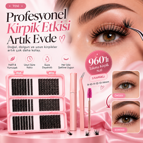 960'lı Takma Kirpik Seti