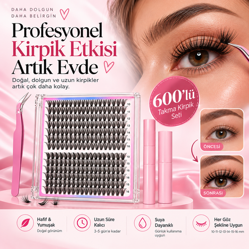 600'lü Takma Kirpik Seti